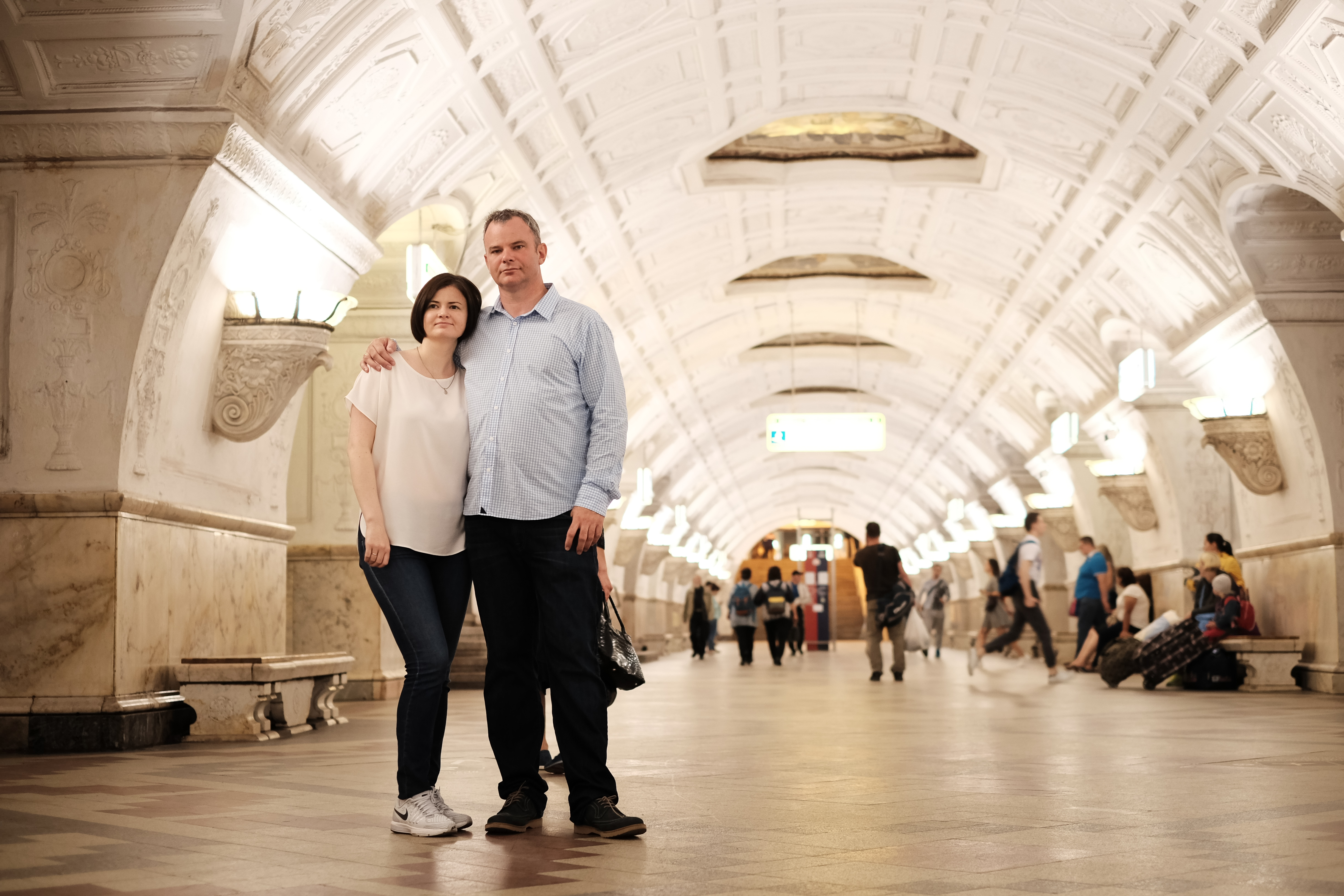 couple visiting Russia