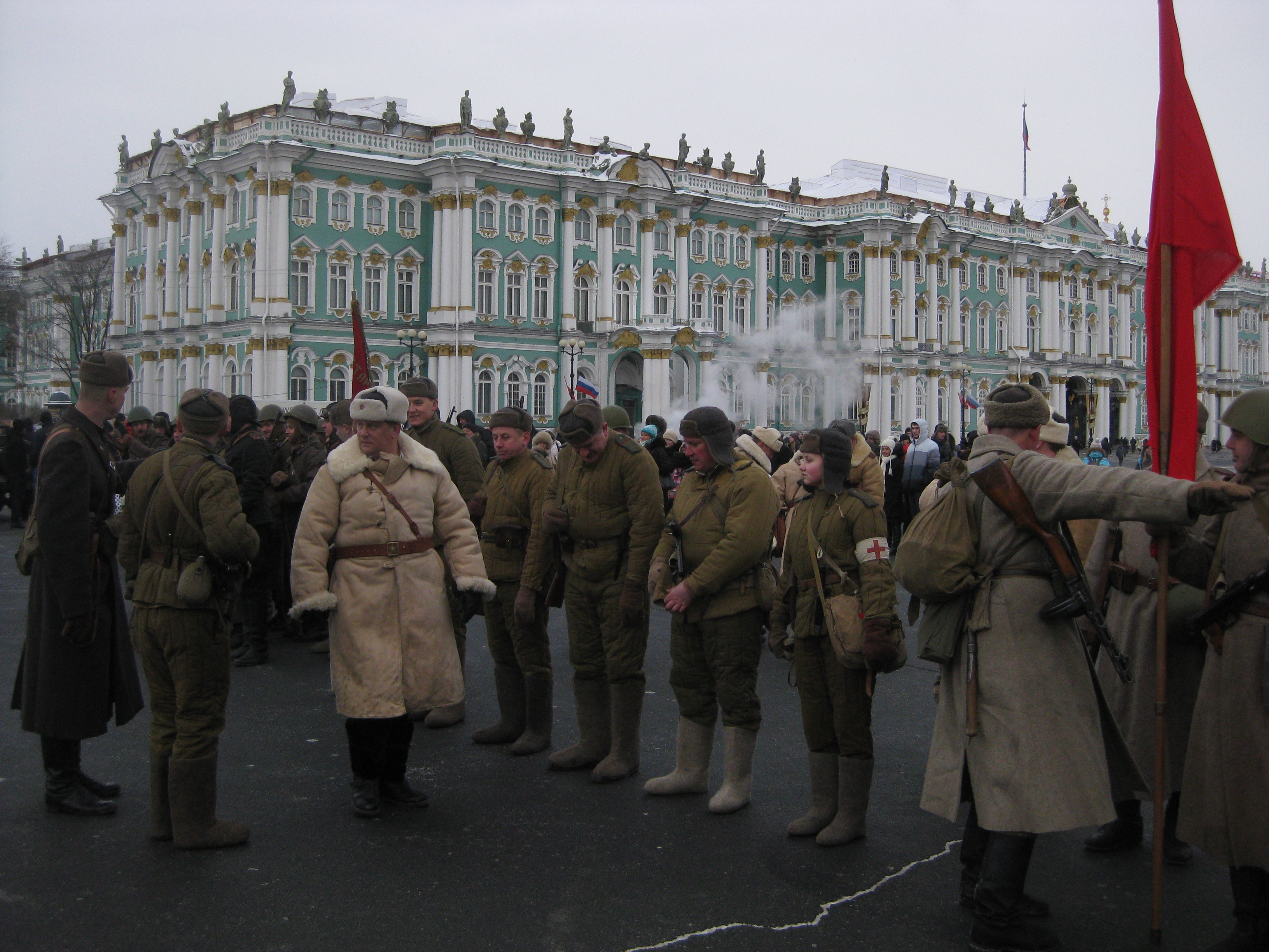 Soviet reenactors in St. Petersburg